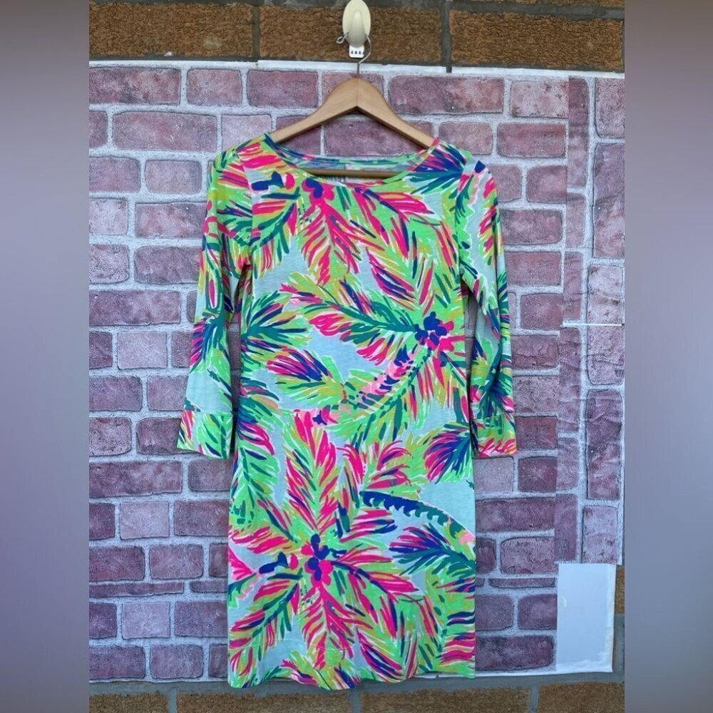 Lilly Pulitzer Marlowe Pima Cotton Multi Color Mini Dress Resort Xs